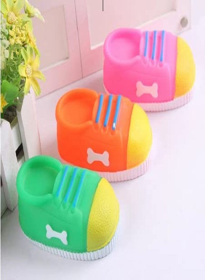Smart Pups Shoe Shape Toy for Dogs Rubber Toy, Chew Toy, Rubber Toy, Squeaky Toy for Dog (Pack of 1, Multicolour) - Image 3